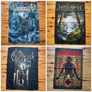 Metal Band Tapestry Bundle - Set of 4 (Ensiferum, Wintersun, Opeth, Turisas)